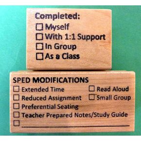Completed:/SPED Modifications Stamp Combo for Special Education Teachers