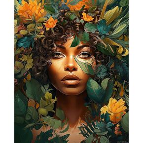 ZUVRDIAI Paint by Numbers for Adults African Americans, Acrylic Oil Painting by Numbers Kits for Beginner with Paintbrushes Brushes Paintwork Art Canvas for Home Decor 40x50cm