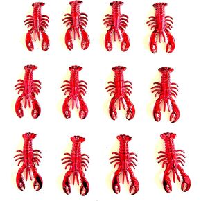 24 Pcs Mini Crawfish Lobsters Boil Party Supplies Red Lobsters Crawfish Seafood Boil Party Decorations
