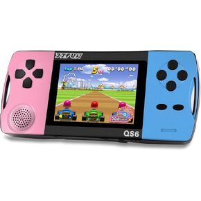16 Bit Handheld Games for Kids with 3.2" IPS Large Screen Built-in 216 Retro Video Games Portable Gaming Player with Rechargeable Battery Mini Arcade Electronic Toy Gifts for Boys Girls (Purple+Red)