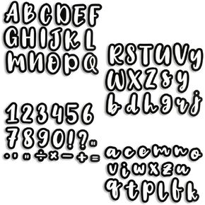Bright Creations 146 Piece Alphabet, Numbers, Punctuation White Cutout Letters for Bulletin Board, Classroom, Chalkboard, 3.2 Inch - Classroom Decor
