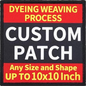 Decorative Patches, Personalized Morale Patches, Any Size and Shape Up to 10x10 Inches, for Use On Backpacks Caps Jackets Uniforms, Hook Loop Fastener, Sew on, Iron on