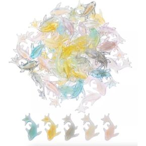 Iridescent Resin Fish Inclusions - Embellishments for Resin Art, Jewelry Making, Miniature Creations, Snow Globe Tumblers, Crafting, and More!