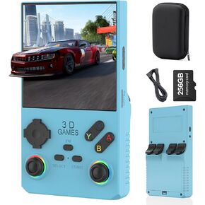FVBADE 【40000 in 1 V40 MAX Handheld Game Console 4 inch IPS Screen Mini Retro Console 4000mAh Portable Pocket Arcade 45+ Mainstream Emulator 256G TF Card Transparent(Green)