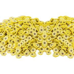 Fake Sprinkles, Tiny Yellow Sunflower Sprinkles Decoden Sunflower Sprinkles Mini Pottery Fake Flower Slices for Charms Embellishment DIY Crafting Projects Decoration Phone Case (30G)