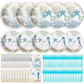 S’Mores Camping Party Plates Supplies - Serves 48-192Pcs S’More Love Fun Party Tableware Decoration Campfire Disposable Paper Plates Napkin Fork for Kid Camper Christmas Birthday Baby Shower