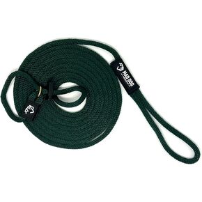 Mad Dog Products Slip Long Leash 3/8" x 15' Forest Green - Made in USA