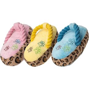 لعبة الكلب 3pcs مجموعة صرير حزمة حزمة أفخم حشو النعال