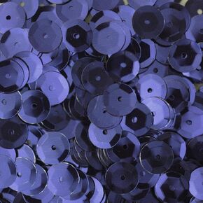 8mm Cup Sequins Navy Blue Metallic