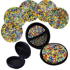 Skin Picking Pad Fidget Toy (5 Pack) Bulk | Multipack | Non-Sticky Silicone Brings Sensory Relief to Trichotillomania, Anxiety, ADHD & OCD (5 Pack with Zipper Case)