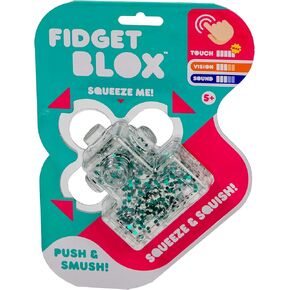 Goliath Fidget Blox Touch | Clear Gel with Shimmering Green Sparkles | Sensory Fidget Toys | from The Makers of Jelly Blox | Safe & Reliable | Ages 5+