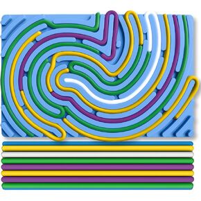 Sensory Fidget Toys for Kids Toddler | Silicone Sensory Activity Board for Calming, Stress, Anxiety, Autistic ADHD Ages 3+ | Travel Essentials for Roadtrip, Airplane - Portable Travel Bag & 18 Strings