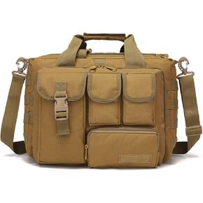Multifunction Men Outdoor Tactical Shoulder Laptop Messenger Bag, 15 inch Briefcase Handbags