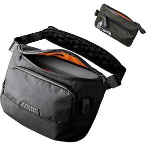 ALPAKA Bravo Sling Max and Zip Pouch Pro,8L RFID-Blocking Sling Laptop Bag for Men with Maglockz Buckle,Slim Zipper Wallet with RFID Blocking, ID Card Holder, YKK Zippers Multi-tool Slot