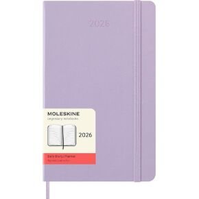 Moleskine Classic 12 Month 2026 Daily Planner, Hard Cover, Large (5" x 8.25"), Pastel Lilac, 400 pages