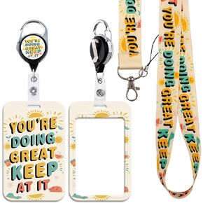 Purple ​Halloween Lanyard with Badge Holder & Metal Hook​ & Retractable Reel - Witch Hat, Bats, Skulls Design Name Tag​ Protector for School, Office, Women, Kids, Teachers