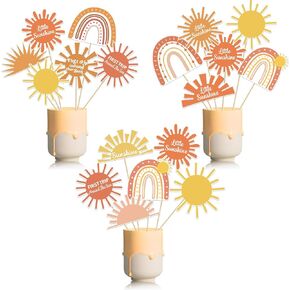Sunshine Boho Rainbow Baby Shower Decorations Sun Centerpiece Sticks Sun Decorations Rainbow Sun Centerpieces for Tables