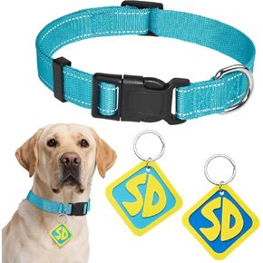 Dog Collar and 2 Pcs Dog Tag - Halloween Costumes for Medium Small Large Extra Big XL XS XXL Size Dogs Puppy Pet