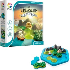 ألعاب خصم جزيرة SmartGames Treasure Island التي تتميز بـ 80 تحديًا للأعمار 8 - البالغين