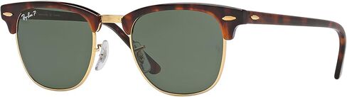 Ray-Ban RB3016 Clubmaster Sunglasses+ Vision Group Accessories Bundle for unisex-adult(Black/Crystal Green Polarized (901/58),49) in Saudi Arabia