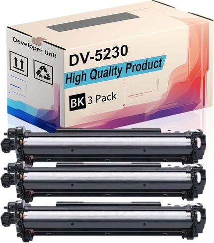 وحدة المطورين DV-5230 متوافقة مع Kyocera EcoSys M5521CDW M5526CDW P5021CDW P5026CDW الطابعات ، العائد العالي 300000 صفحة ، طباعة المزيد من الصفحات (3 عبوات أسود) in Kuwait