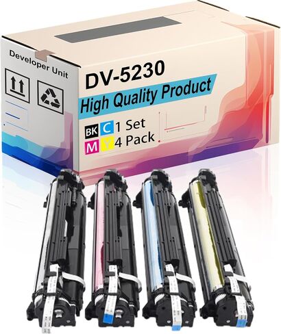 وحدة المطورين DV-5230 متوافقة مع Kyocera EcoSys M5521CDW M5526CDW P5021CDW P5026CDW الطابعات ، العائد العالي 300000 صفحة ، طباعة المزيد من الصفحات (3 عبوات أسود) in Kuwait