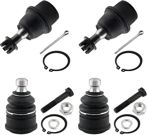 4pc Front Ball Joints for Chevy Tahoe Silverado 1500 Suburban Avalanche Express, GMC Sierra Savana Yukon XL, Cadillac Escalade Heavy Duty Upper and Lower Suspension Ball Joint K6540 K6541 in Kuwait