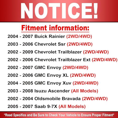 4pc Front Ball Joints for Chevy Tahoe Silverado 1500 Suburban Avalanche Express, GMC Sierra Savana Yukon XL, Cadillac Escalade Heavy Duty Upper and Lower Suspension Ball Joint K6540 K6541 in Kuwait