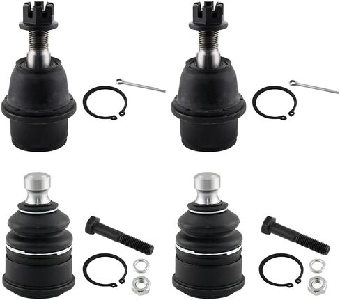 4pc Front Ball Joints for Chevy Tahoe Silverado 1500 Suburban Avalanche Express, GMC Sierra Savana Yukon XL, Cadillac Escalade Heavy Duty Upper and Lower Suspension Ball Joint K6540 K6541 in Kuwait