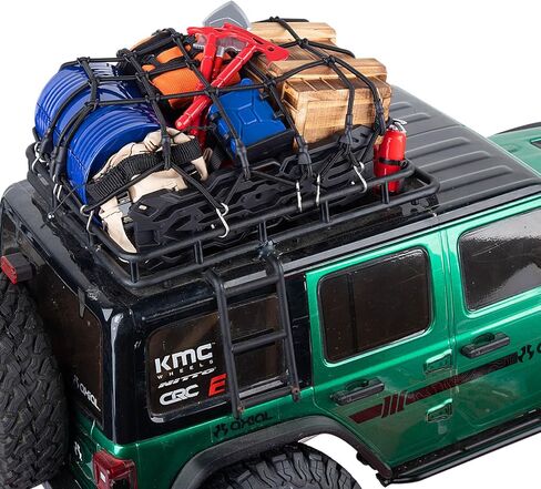 Crawler Car Decoration for 1/10 Trx4 Trx6 Axia1 SCX10 Redcat,Mini Luggage Net/Simulation Package,Luggage,Wood Box,Shovel,Fuel Tanks,Recovery Board, Toolbox,Antennas,Fire Extinguisher,Blue in Saudi Arabia