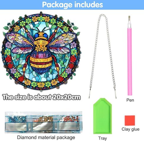 Reofrey Hanging Diamond Art Kits for Adults - 8x8 Inch Tree Acrylic Board Double Sided Pattern Diamond Painting Suncatcher Pendant, DIY Crystal Art for Home Wall or Window Decoration Handmade Gift in Saudi Arabia