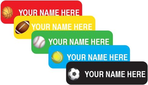 Gilbins Personalized Name Labels. Waterproof, Dishwasher Safe Peel and Stick Labels for School & Office Supplies, Daycare Clothing in Kuwait