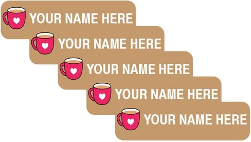 Gilbins Personalized Name Labels. Waterproof, Dishwasher Safe Peel and Stick Labels for School & Office Supplies, Daycare Clothing in Kuwait