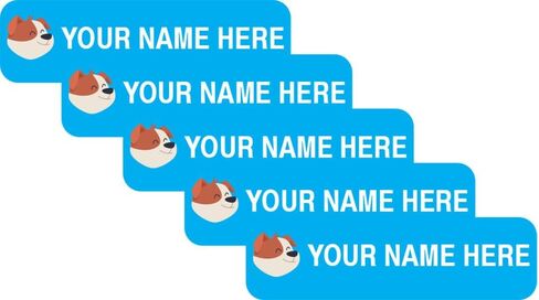 Gilbins Personalized Name Labels. Waterproof, Dishwasher Safe Peel and Stick Labels for School & Office Supplies, Daycare Clothing in Kuwait