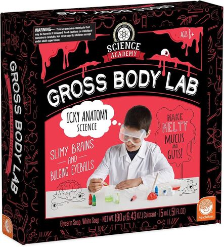 Mindwary Science Academy Body Body Lab - إجمالي مجموعة العلوم للأطفال الذين لديهم 5+ مشاريع تشريح مثل Squishy Human Body Slime - هدية للأطفال البالغة من العمر 8 سنوات وما فوق in Saudi Arabia