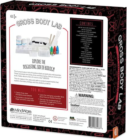 Mindwary Science Academy Body Body Lab - إجمالي مجموعة العلوم للأطفال الذين لديهم 5+ مشاريع تشريح مثل Squishy Human Body Slime - هدية للأطفال البالغة من العمر 8 سنوات وما فوق in Saudi Arabia