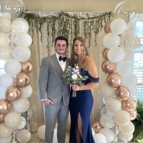 Beige Champagne Gold Balloons Garland Arch Kit, 102PCS White Sand Metallic Champagne Gold Nude Neutral Cream Balloons for Wedding Baby Bridal Shower Boho Birthday Anniversary Party Decorations in Kuwait