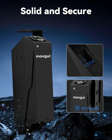 Biometric Gun safe for Handgun Drop Down Bedside Pistol Safe, Mounted Fingerprint Handgun Case for Nightstand, Under Desk, Bed in Saudi Arabia