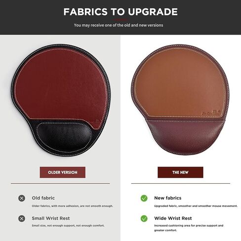 Brown Office Square Leather Mouse Pad with Wrist Rest Non-Slip Design, Business Style Gaming PU Mousepad for Learners, Workers &Computer Users. in Kuwait