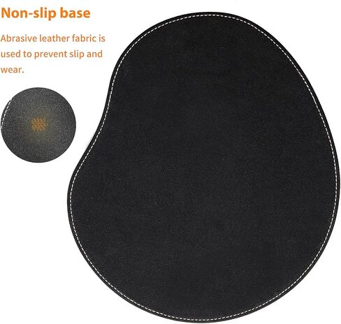 Brown Office Square Leather Mouse Pad with Wrist Rest Non-Slip Design, Business Style Gaming PU Mousepad for Learners, Workers &Computer Users. in Kuwait