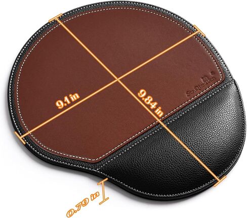 براون مكتب ميدان الماوس مع معصم الراحة التصميم غير القابل للانزلاق ، ألعاب نمط العمل pu mousepad للمتعلمين والعمال ومستخدمي الكمبيوتر. in Kuwait