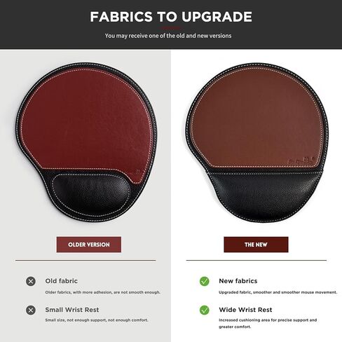 براون مكتب ميدان الماوس مع معصم الراحة التصميم غير القابل للانزلاق ، ألعاب نمط العمل pu mousepad للمتعلمين والعمال ومستخدمي الكمبيوتر. in Kuwait