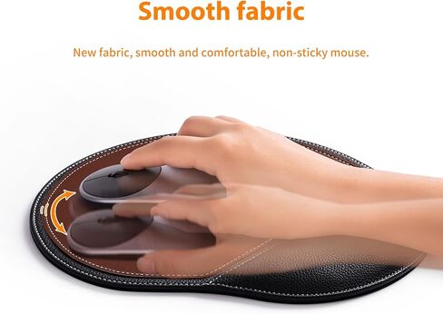 براون مكتب ميدان الماوس مع معصم الراحة التصميم غير القابل للانزلاق ، ألعاب نمط العمل pu mousepad للمتعلمين والعمال ومستخدمي الكمبيوتر. in Kuwait