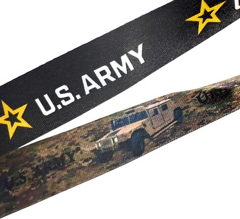 Army Camo Lanyards with Detachable Buckle for ID Badge and Keys - Breakaway Military Lanyard Keychain - Double Sided, Reversible US Army Symbol & Digital Camouflage Print by Specialist in Saudi Arabia