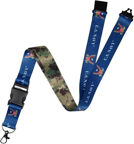 Army Camo Lanyards with Detachable Buckle for ID Badge and Keys - Breakaway Military Lanyard Keychain - Double Sided, Reversible US Army Symbol & Digital Camouflage Print by Specialist in Saudi Arabia
