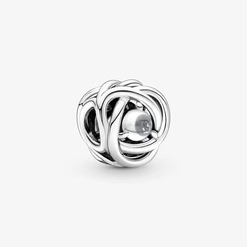 Pandora May Green Eternity Circle Charm Charm Moments الأساور - مجوهرات نسائية مذهلة - هدية للنساء - مصنوعة من الفضة الاسترليني والكريستال الصناعي، مع صندوق هدايا in Saudi Arabia