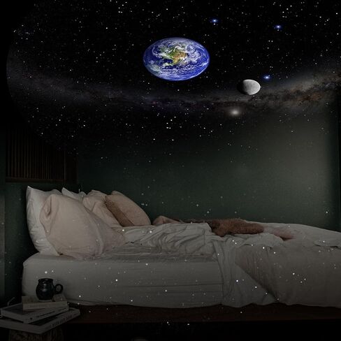 Orzorz Slide Discs Star Projector Galaxy Lite Home Planetarium Projector (Work Star Projector) (Earth and Moon) in Saudi Arabia