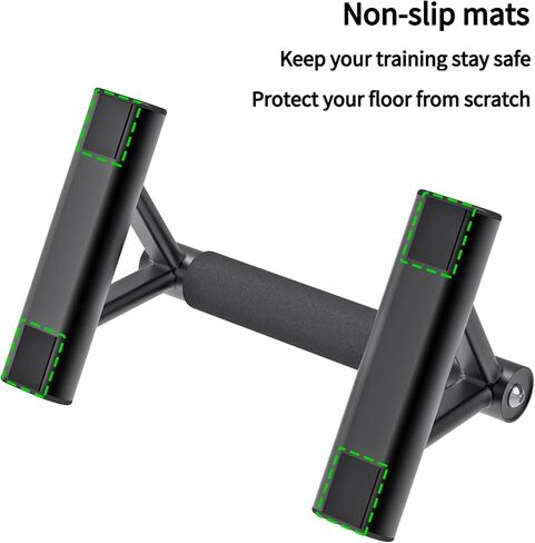 SELEWAERE Wood Parallettes للتمارين الأرضية، مقابض رفع للأعلى، قضبان دفع غير قابلة للانزلاق، قضبان للوقوف على اليدين للياقة البدنية، خشب صلب مع أقدام أنابيب فولاذية قوية، تحميل يصل إلى 600 رطل in Kuwait