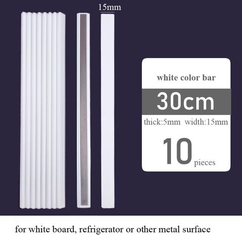 Colorful Magnetic Bar for Bulletin Board - Memo Strip Set Magnet Strip Tape, School Office Home Stationery Bar for Fridge 7.9 Inch/12inch 6 Color in Saudi Arabia