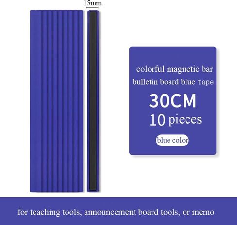 Colorful Magnetic Bar for Bulletin Board - Memo Strip Set Magnet Strip Tape, School Office Home Stationery Bar for Fridge 7.9 Inch/12inch 6 Color in Saudi Arabia